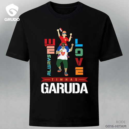 T-shirt 'We always love Timnas Garuda'.